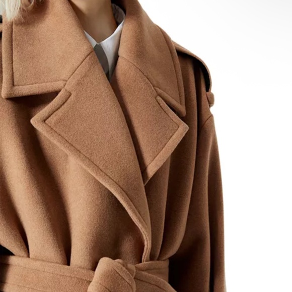 The kooples wool blend oversized belted coat - Picture 11 of 15